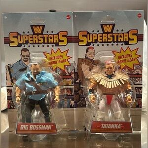 WWE Superstars Big Bossman And Tatanka Series 10 Wrestling Figures Lot Of 2